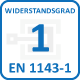 Klasse 1 nach EN 1143-1